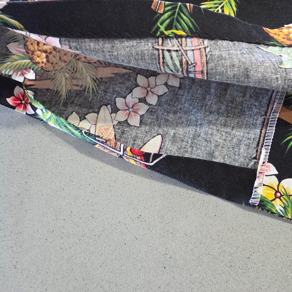 RJC Hawaiian Shirt Mens‎ XL Black Woodie Car Surfboard Pineapple Tropical Hawaii - Picture 11 of 12